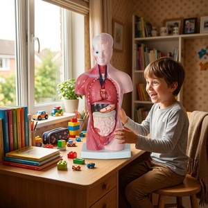 Modelo de Anatomía del Torso <span class=keywords><strong>Humano</strong></span> de 28 cm con 15 Partes Removibles de PVC, Modelo Educativo para Estudiantes - Product Image 1