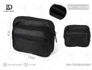 Portamonete in Vera Pelle con Tre Scomparti, Chiusura a Cerniera, Design Minimalista, Unisex - Product Image 1