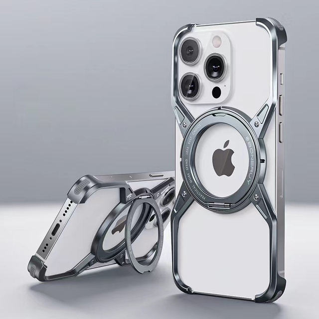 Portable Foldable Adjustable Angle 360 Rotation Phone Ring Stand Aluminum Alloy Bezel-less Fulcrum Phone Case