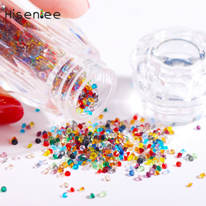 Nouveau Luxueux Micro-strass 3D 1,1 mm pour Nail Art, 3000 pièces, Non-thermocollant, Fond Transparent, en Cristal de Verre, Bouteille Elf - Product Image 3