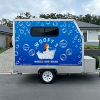 Nouvelle Camionnette Professionnelle de Toilettage Mobile pour Animaux de Compagnie, Remorque de Toilettage pour Chiens et Chats avec Intérieur en Acier Inoxydable, Compartiments Isolés et Générateur