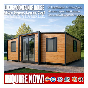 3-Zimmer Luxus Vorgefertigtes Stahl-Sandwichplatten Erweiterbares Containerhaus Badezimmer Wohnkabine Moderne Villa Hotel - Product Image 1