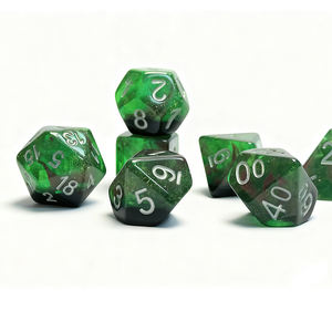 שרף סיטונאי מותאם אישית שרף קובייה פוליהדורורית עיר התחתית <span class=keywords><strong>Rpg</strong></span> פלאש שקוף סט דו-צבעים - Product Image 4