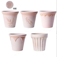 Pot de fleurs de jardin en poterie rouge de couleur rétro traditionnelle chinoise créative