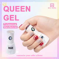 ICE NOVA Queen 162 couleurs paillettes brûlure paillettes vernis Hema/Tpo/Hpma gratuit végétalien 10ml/15ml/1kg en vrac usine vente Gel vernis