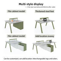 Table de bureau commerciale modulaire convertible en bois moderne pour espaces de coworking, poste de travail 2-4 places personnalisable, garantie 10 ans