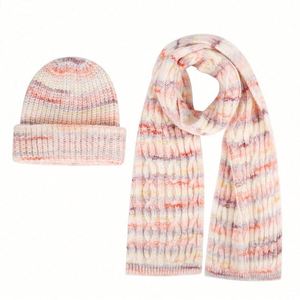 Conjunto de Gorro y Bufanda de Punto Cálido para Invierno, Personalizado con Logotipo, para Mujer, Venta al Por Mayor - Product Image 1