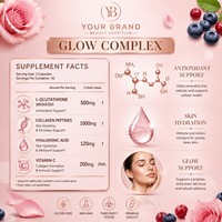 Tabletas Efervescentes de L-Glutatión Reducido OEM 1000mg con Vitamina C, Suplemento para la Belleza de la Piel, Marca Privada