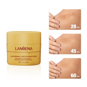 Crème à base de plantes LANBENA pour une élimination rapide et <span class=keywords><strong>efficace</strong></span> des cicatrices et des vergetures, réparation de la peau, lotion pour le visage - Product Image 4