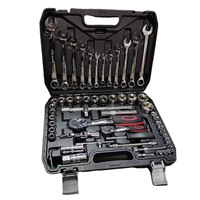 Kit d'outils manuels en acier au chrome-vanadium 3 couleurs, 61 pièces, clé à cliquet métrique, réparation mécanique automobile, ensemble d'outils durables