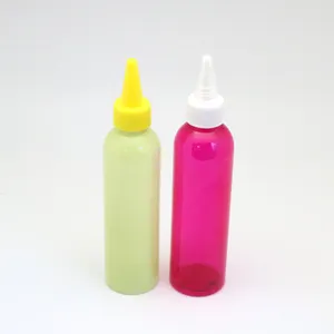 溶剂油塑料瓶油漆油墨挤压瓶，带扭转顶盖尖端涂抹器