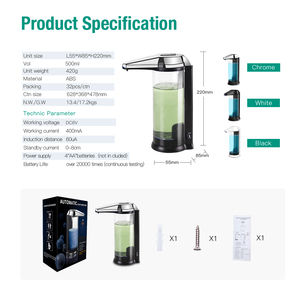 Baño Cocina <span class=keywords><strong>Automático</strong></span> lavado a mano Alcohol <span class=keywords><strong>Gel</strong></span> líquido Dispensador - Product Image 5