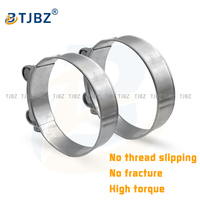Collier de serrage métrique réglable en acier inoxydable robuste de type Euro pour raccords de conduite d'admission de turbocompresseur 19-500 mm