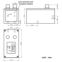 Sensor de Distancia Láser SDC de 100 m de Alta Precisión (1 mm), RS485 Modbus IP65 100 Hz para Automatización Industrial