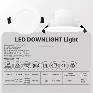 Focos empotrables <span class=keywords><strong>LED</strong></span> europeos de 7w, ultra planos, de plástico, modernos, 3cct, CE, SAA, IP44, para baño, de bajo consumo. - Product Image 5