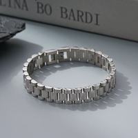 Bracelet de montre simple en acier inoxydable pour homme, 12 mm de large
