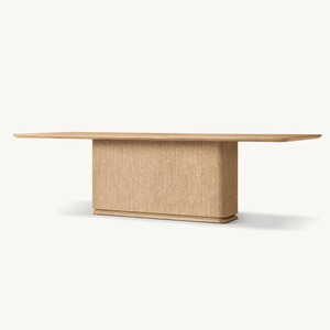 Bàn ăn gỗ sang trọng hiện đại, dài và rộng, thích hợp cho nhà hàng hoặc gia đình. Thiết kế bàn ăn hiện đại, thanh lịch. - Product Image 3