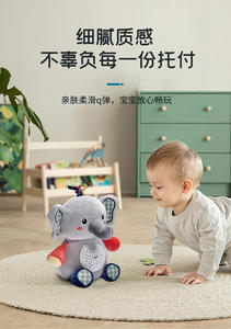 Amy Rabbit Cute Musical peluche bebé juguete sonido luz 27cm Unisex comodidad muñeca para padres e hijos educación temprana música mejorada - Product Image 6