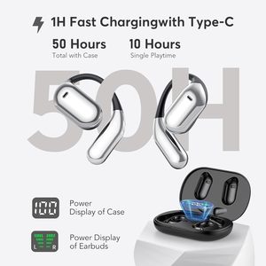 Auriculares Inalámbricos con 50 Horas de Reproducción, Diseño Abierto, OWS BT 5.4, Auriculares Deportivos con Micrófono Incorporado y Ganchos para las Orejas, Nuevo 2025 - Product Image 2