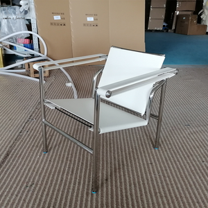 Ghế sofa đơn da bò màu nâu phong cách Bắc Âu cổ điển hiện đại giữa thế kỷ, ghế nghỉ ngơi trang trí bằng da cho phòng khách - Product Image 4