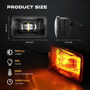Nuevas luces de conducción antiniebla Led con ámbar DRL LED lámpara antiniebla de conducción para <span class=keywords><strong>Ford</strong></span> F150 2015-2019 luz antiniebla lámpara de conducción de parachoques - Product Image 2