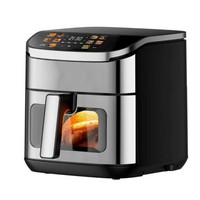 Friteuse à air numérique 6L 8L, design carré moderne, écran tactile couleur, 10 programmes, sans huile, en acier inoxydable