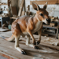 Modèle d'animal animatronique kangourou simulé personnalisé pour les expositions de zoo parcs à thème centres commerciaux décor australien