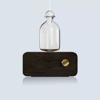 Diffuseur d'huiles essentielles en verre, diffuseur d'arômes, diffuseur ultrasonique parfumé brun, alimentation USB professionnelle, nébuliseur pour la maison, le bureau, la chambre