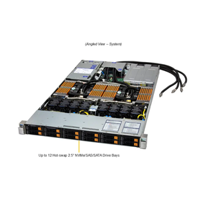 Serveur en rack Super Sys-122ha-Tn-Lcc 1u pour l'IA et les centres de données d'entreprise - Product Image 1
