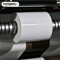 Autocollant en vinyle PP brillant 100 microns résistant au froid, activé par l'eau, adhésif acrylique pour jet d'encre, 210 mm * 50 m