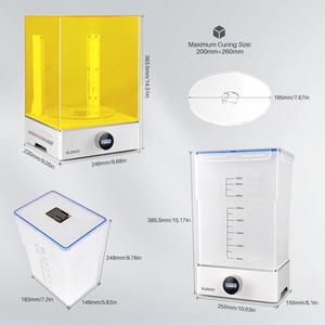 ELEGOO Mercury X Bundle, Accesorio para Impresora 3D, Estación de Lavado y Curado de Alta Eficiencia, Tamaño Máximo de Curado 200x260mm, Perilla + Botón - Product Image 3