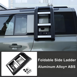 Échelle latérale en alliage d'aluminium noir et argent JOESHIER pour Land Rover Defender 2020+ 90 110 Access - Vente en gros usine - Product Image 4