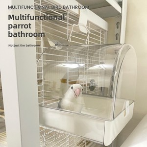 Vasca per Uccelli Orizzontale e Verticale per Pappagalli, Multifunzionale, con Erogazione Acqua Esterna Senza Sensore, Forniture per Uccelli (Magpie) - Product Image 3