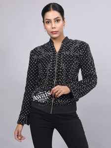 Blazer clásico de moda para mujer, chaqueta Bomber para primavera y otoño, puños acanalados con estilo, acabado suave, tamaños personalizables - Product Image 5