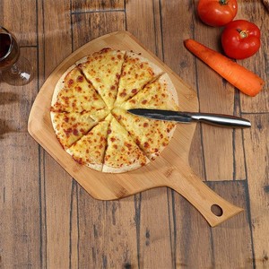Planche à pizza en bambou de 12 pouces avec poignée pour la cuisson et le service, outils de cuisine - Product Image 2