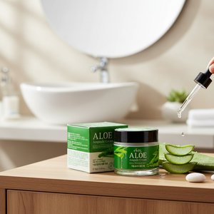 OEM/ODM Ampoule d'aloe vera coréenne sérum anti-rides hydratant et apaisant pour peau sensible | K-Beauty Skincare Essence naturelle - Product Image 3