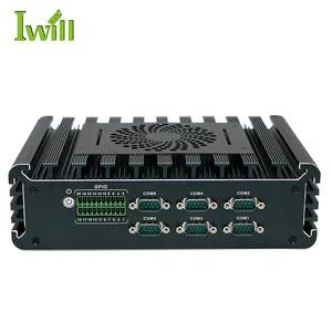 Thin Client Industrial Box Pc I3 I5 I7 6*COM RS232/485 Fanless Mini Industrial Pc Nano Box For Monitor