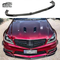 Nouveau séparateur de pare-chocs avant en fibre de carbone style V NeoAuto Tech W204 C63 pour Mercedes-Benz W204 Classe C C63 LCI 2011-2013