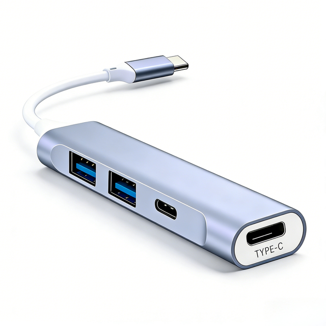 2026 Factory Price Hot Lightning Multi-Port Hub 5Gbps High-Speed Adapter USB-C Hub Dual USB 3.0 Dual Type-C Ports Stock
