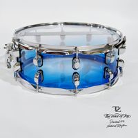 Hot Selling Blue Gradient Transparent Acrylic 14-inch Snare Drum Percussion Instrument