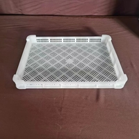 Plateau de congélation empilable en plastique perforé, plateau de séchage en maille, qualité alimentaire pour l'industrie de la transformation des produits de la mer et l'entreposage frigorifique