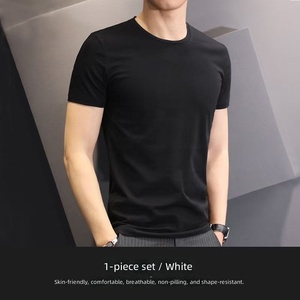 T-shirt Unisex in Cotone CVC Pesante 200g, Collo Tondo, Manica Corta, Vestibilità Ampia, Senza Cuciture, Tinta Unita Bianca - Product Image 4