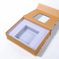 Boîte à rabat magnétique écologique personnalisée avec insert en EVA pour accessoires électroniques mobiles, emballage premium réutilisable