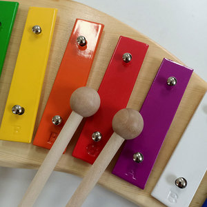 Instruments de percussion pour enfants en gros, Xylophone en aluminium à 8 tons en forme de feuille pour l'enseignement précoce - Product Image 4