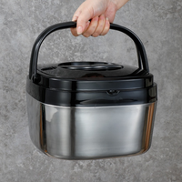 Lot de 3 Pots Isothermes en Acier Inoxydable à Double Paroi, Gamelle Thermique pour la Conservation des Aliments et le Stockage