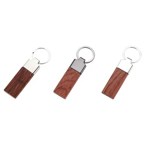High Quality Wooden Keychain Custom Engraved Laser Logo Blanks Wood Keychains for Promotion and Business Gifts