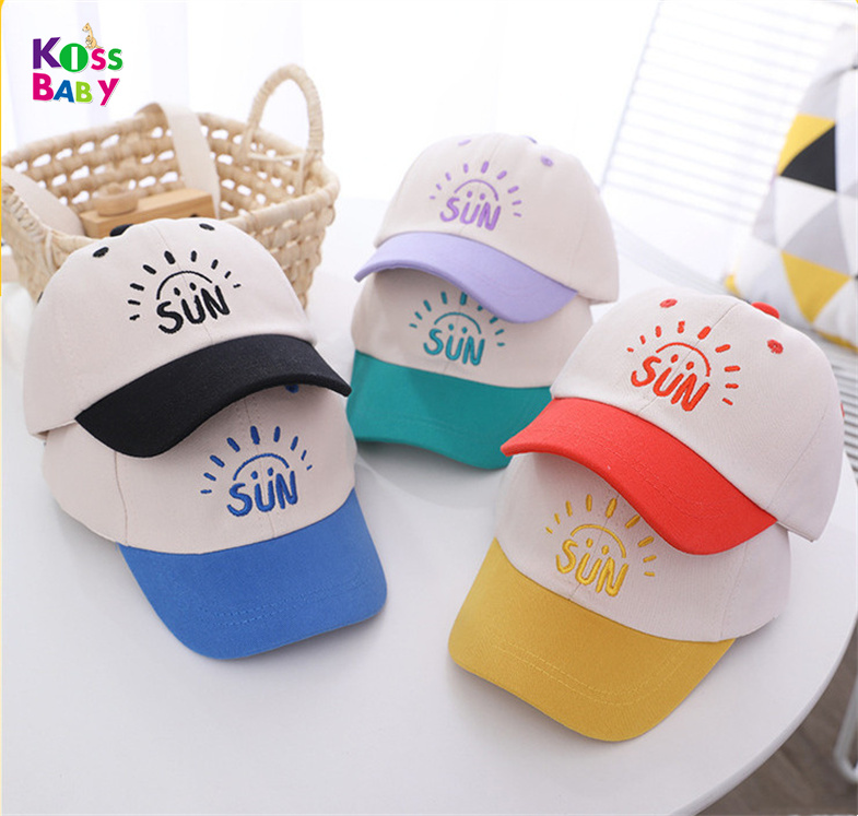 2022 для маленьких детей в Корейском стиле бейсбола для мальчиков рисунком в виде улыбающихся рожиц; Солнце шляпа свободного покроя девочек от солнца, кепки Шапки для малышей