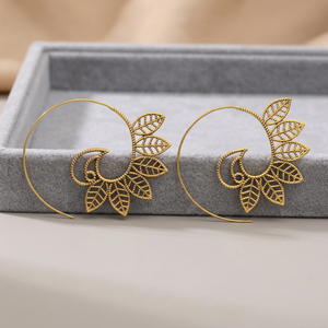 ต่างหูแฟชั่นคลาสสิคทรงหยดน้ำ ชุบทอง 18K/14K ทำจากทองเหลือง เหมาะสำหรับทั้งชายและหญิง - Product Image 3