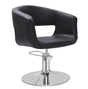 Silla de Barbero Americana Portátil Negra de Alta Calidad con Base Redonda para Salón de Belleza - Product Image 4