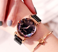 Montres pour femmes tendance 2020 Meilleure vente Montre ciel étoilé Luxe Or rose Montres-bracelets à quartz pour femmes